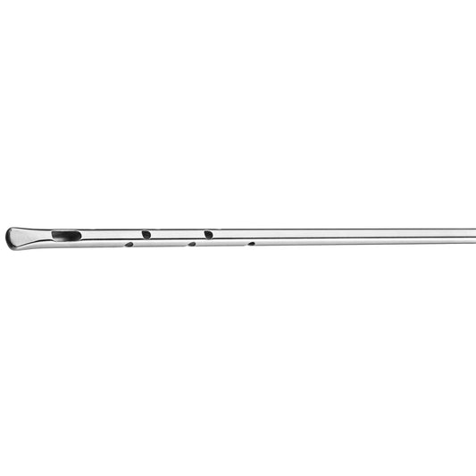 Single (Wedge), 1x1 vent cannula w/ spatulated tip and 14 radial holes, 360° of extraction