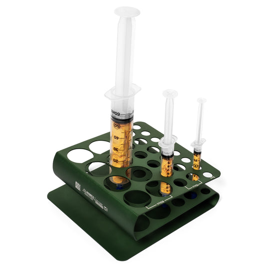 CLINIMED syringe decant stand, small/ moderate volume (28 syringes)